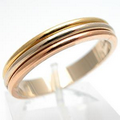 Tri-Gold Band Ring